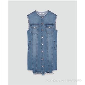 Zara denim oversized vest